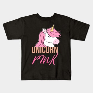 Pink Unicorn Kids T-Shirt